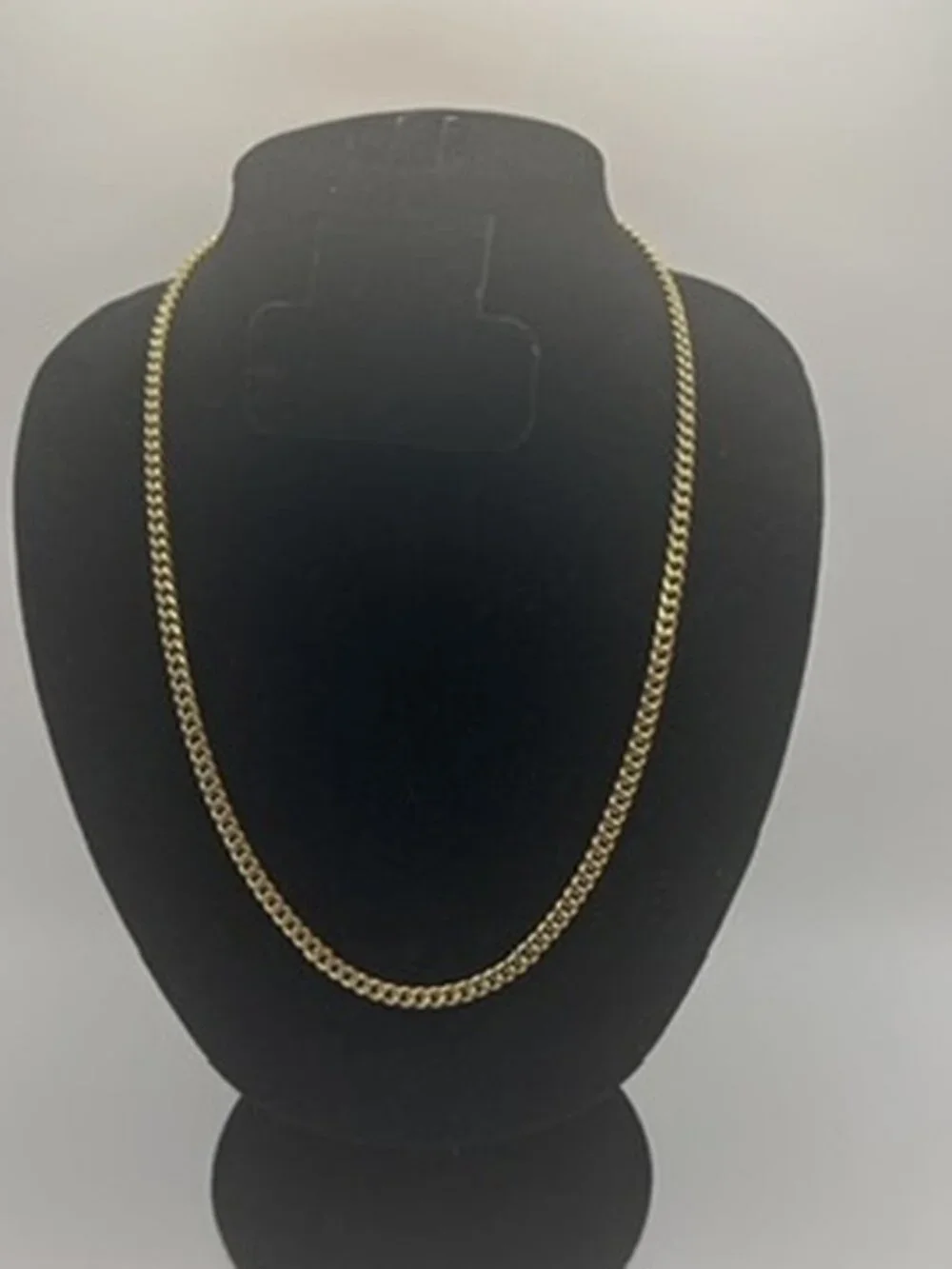 Mens Real Gold Cuban Chain Stainless Steel Plated 4mm 24 Inch Durable Hip Hop